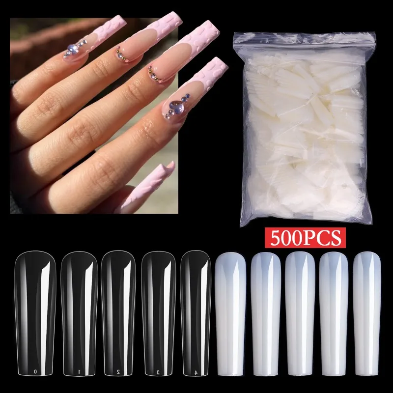 

Cross Border Japanese New Nail Enhancements Square Head Long Style New 2023 Extended XXL Ballet Enhancements Bag Armor Sheet