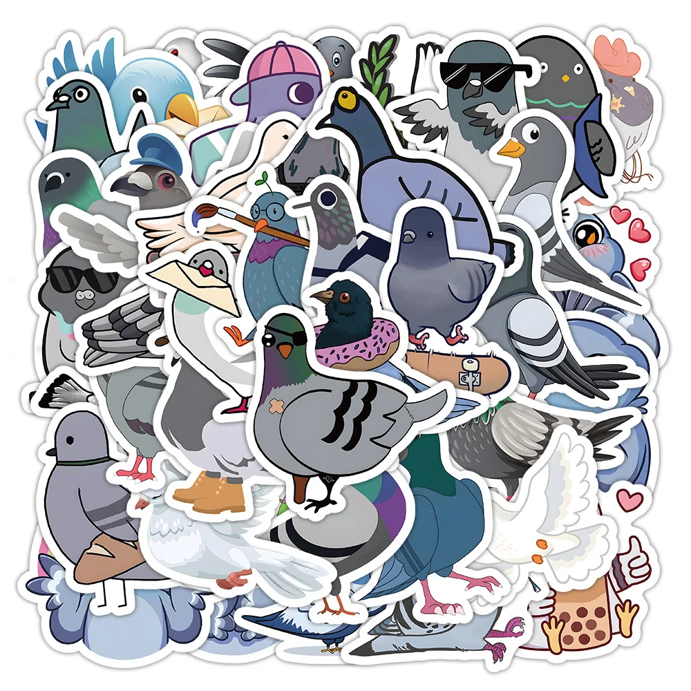 

10/30/50PCS Cartoon Pigeon Graffiti Sticker DIY Decorative Suitcase Motorcycle Guitar Children Waterproof Sticker Wholesale