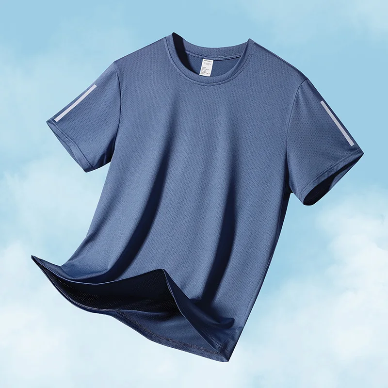 

2023 New Arrival Mens T-shirt High Quality Summer Daily Casual Sports Tee Shirts Male Gym Quick Dry Running Fitness Tops Men