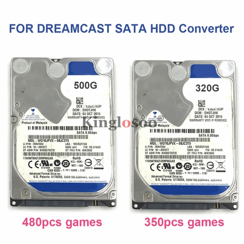 SATA игры для жестких дисков Sega Dreamcast DC консоль Ретро HDD игра 320G/500G