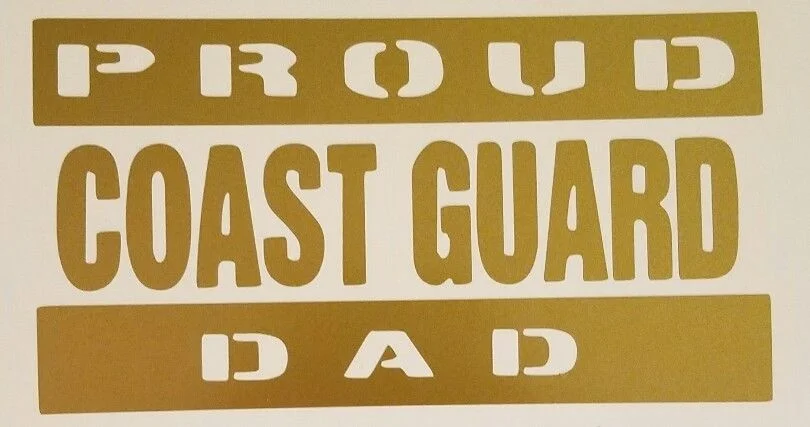 

For (2Pcs) United States Coast Guard USCG Proud guard Dad Car Decal Sticker
