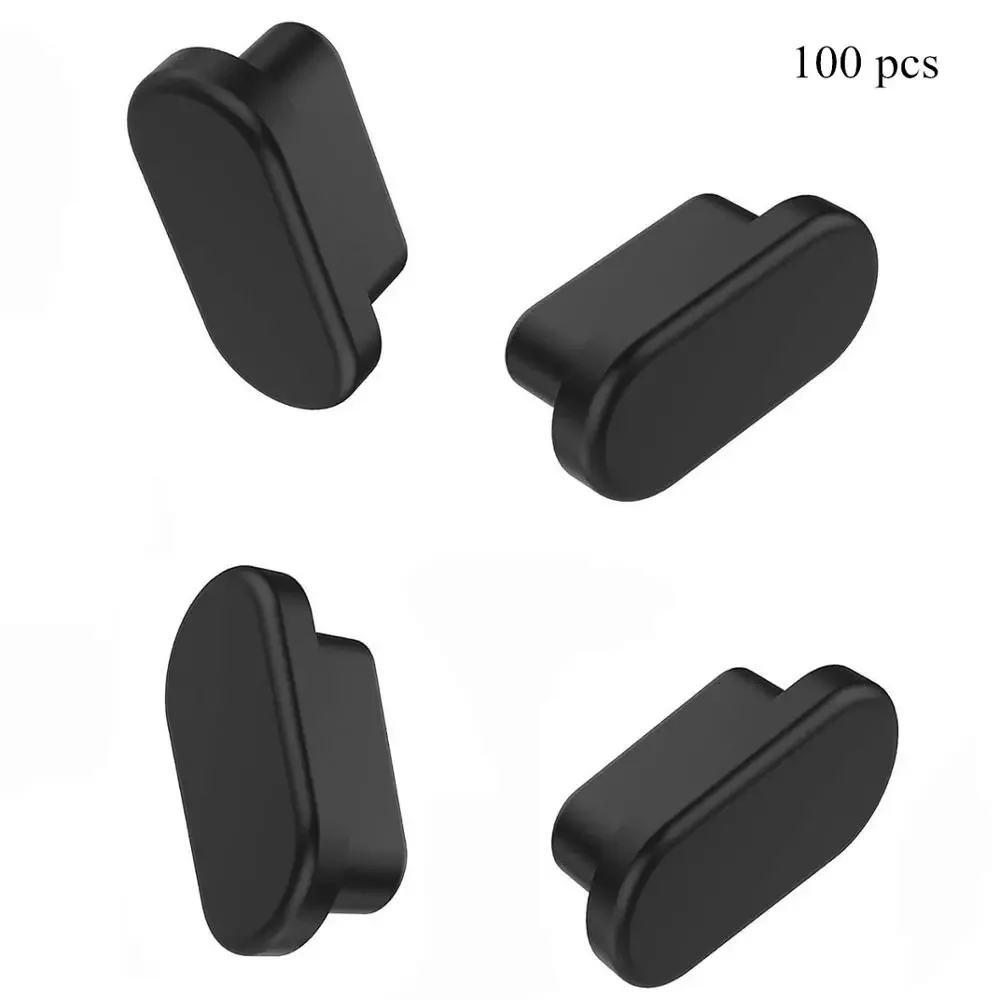 

100pcs Silicone Cover USB 3.1 Type C Port Anti Dust Plug Protector For Smartphone Tablet and Other with USB Type C Devices