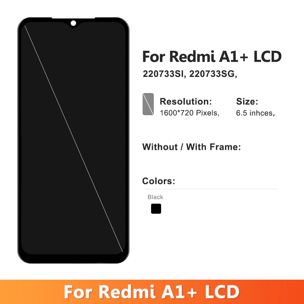 Xiaomi Redmi A1 Plus Жк-дисплей С Дигитайзером Сенсорного Экрана Емкостный Ips Сменный