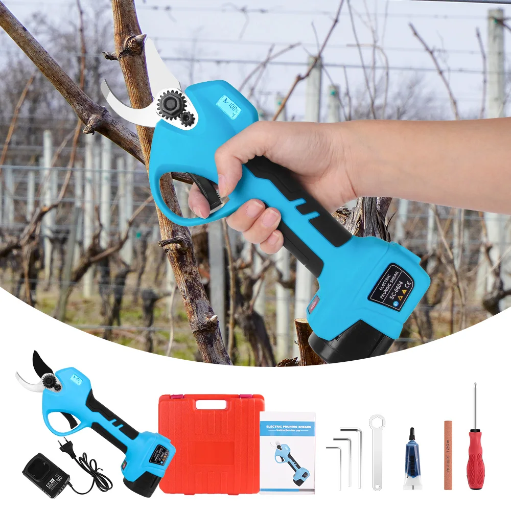 

Brushless Electric Cordless Pruner Pruning Shear Handheld 4 Gears Branches Cutter Landscaping Tool For16.8V Battery