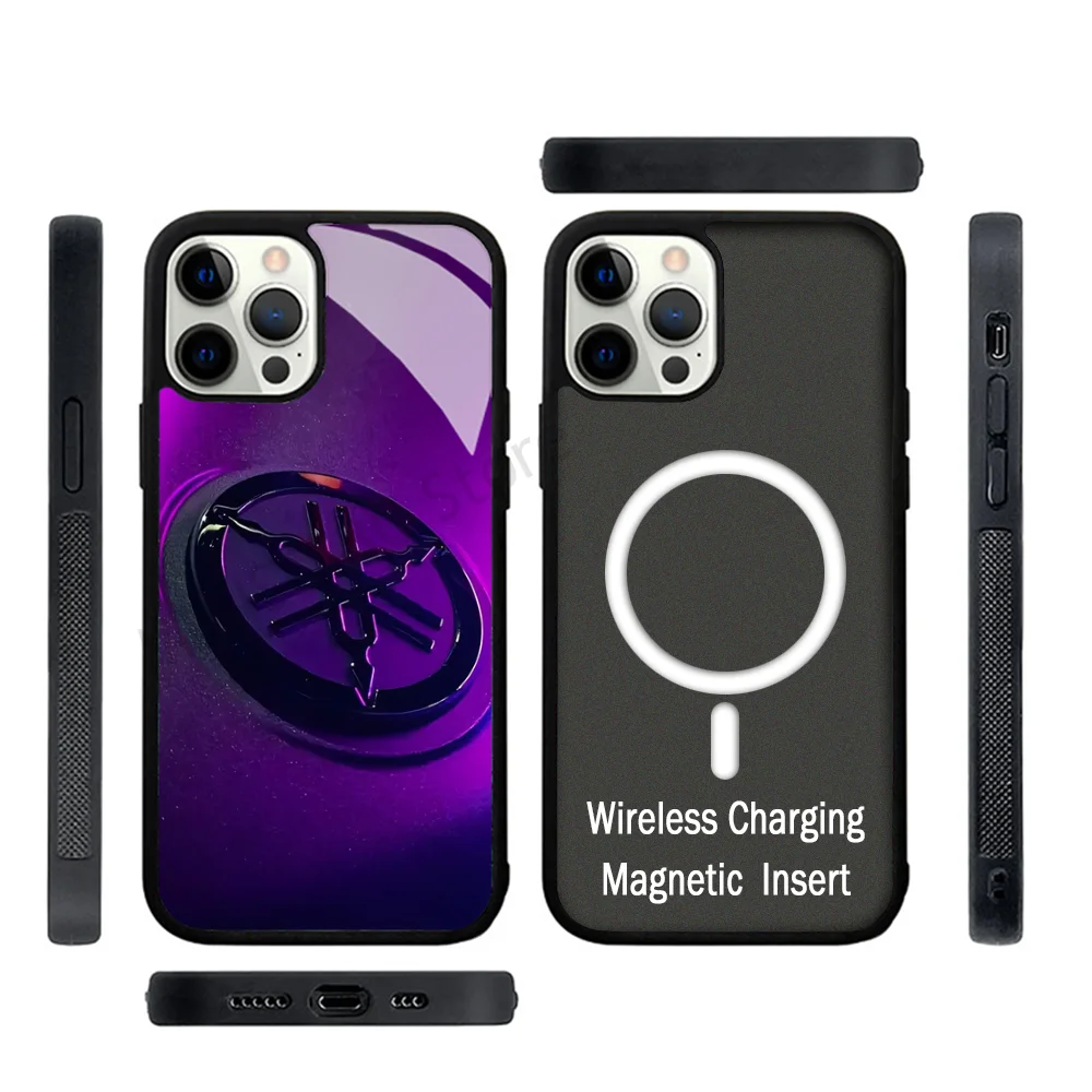 Прочный Магнитный чехол для телефона Yamaha IPhone 15 14 13 Pro Max 11 12 Mini Magsafe