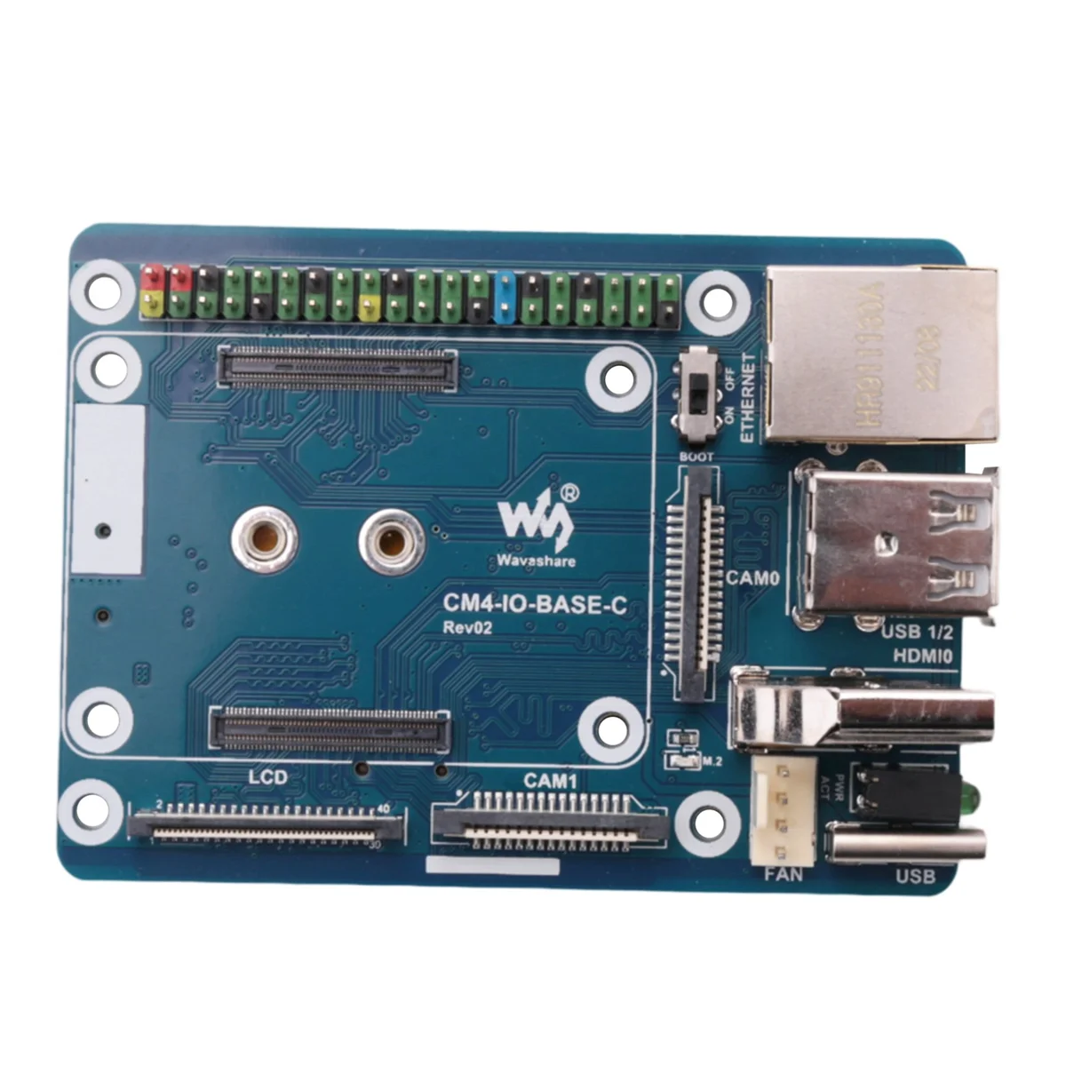 Плата расширения Waveshare для Raspberry Pi CM4 Basic расширенная версия RJ45 + M.2 M KEY