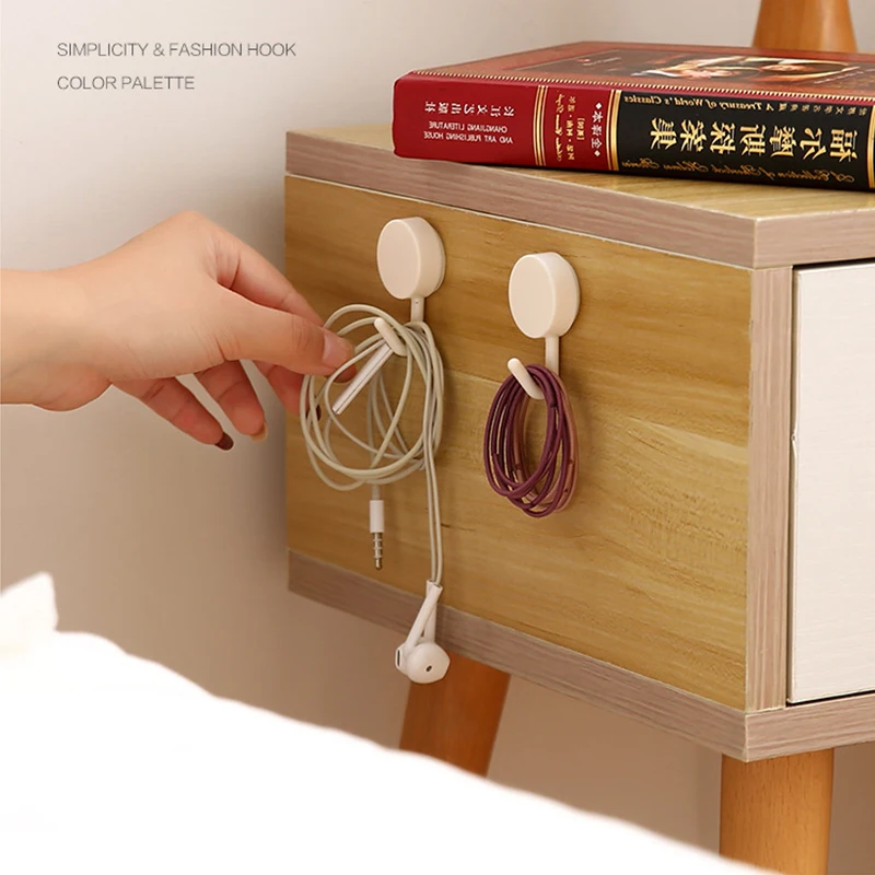 10Pcs Strong Self adhesiveHook Kitchen Bathroom Hook non-marking Kitchen Hook Household Wall Hanging Door Hook Multifunctional