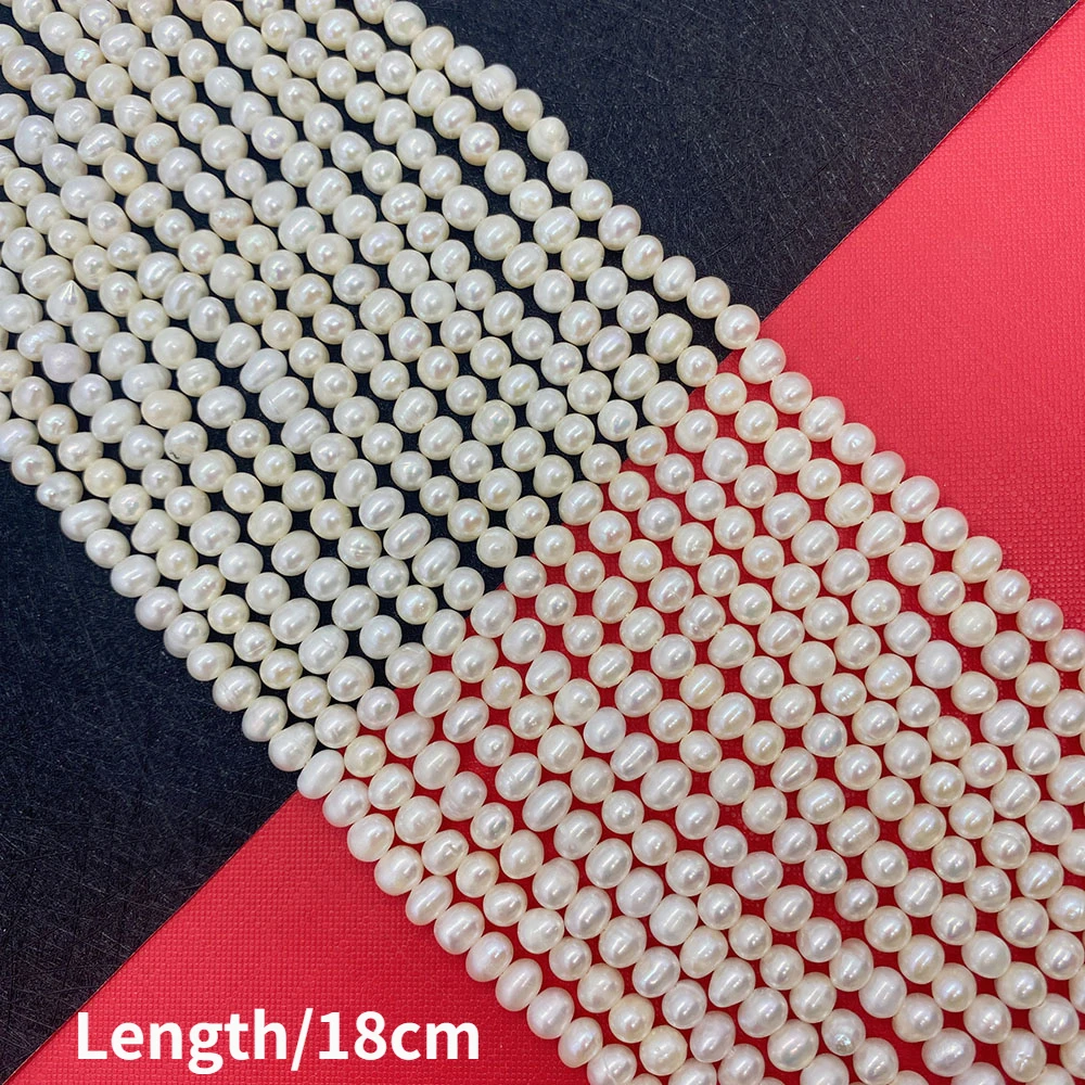 AAA Grade 100% Natural Freshwater Pearl Beads Potato Shape 2-4mm DIY Beads for Jewelry Making Bracelet Necklace Length/18cm
