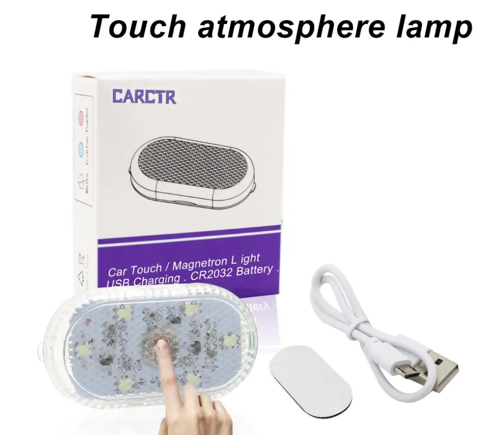 

2PC 5PC GM Atmosphere Light Touch Induction USB Charging Reading Car LED Change Decorative Shine Bright