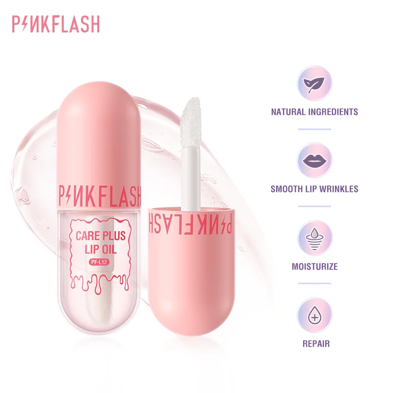 

PINKFLASH Day Night Volume Lip Oil Waterproof Lip Plumper Clear Lasting Moisturize Repair Nourish Reduce Lip Fine Line Cosmetics