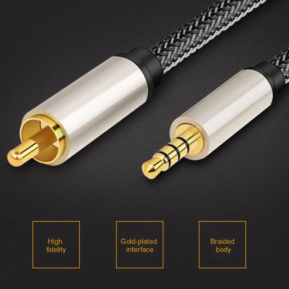 Digital Coaxial Audio Cable 3.5MM Jack RCA To RCA Male Coaxial Cable Gold-plated Stereo HiFi Home Theater for HDTV Subwoofer images - 6