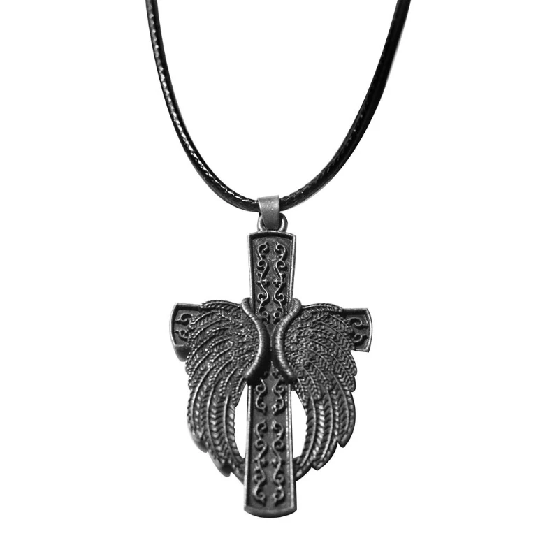 

Big Mens Zinc Alloy Angel Wing for Cross Pendant Necklace For Men Chain