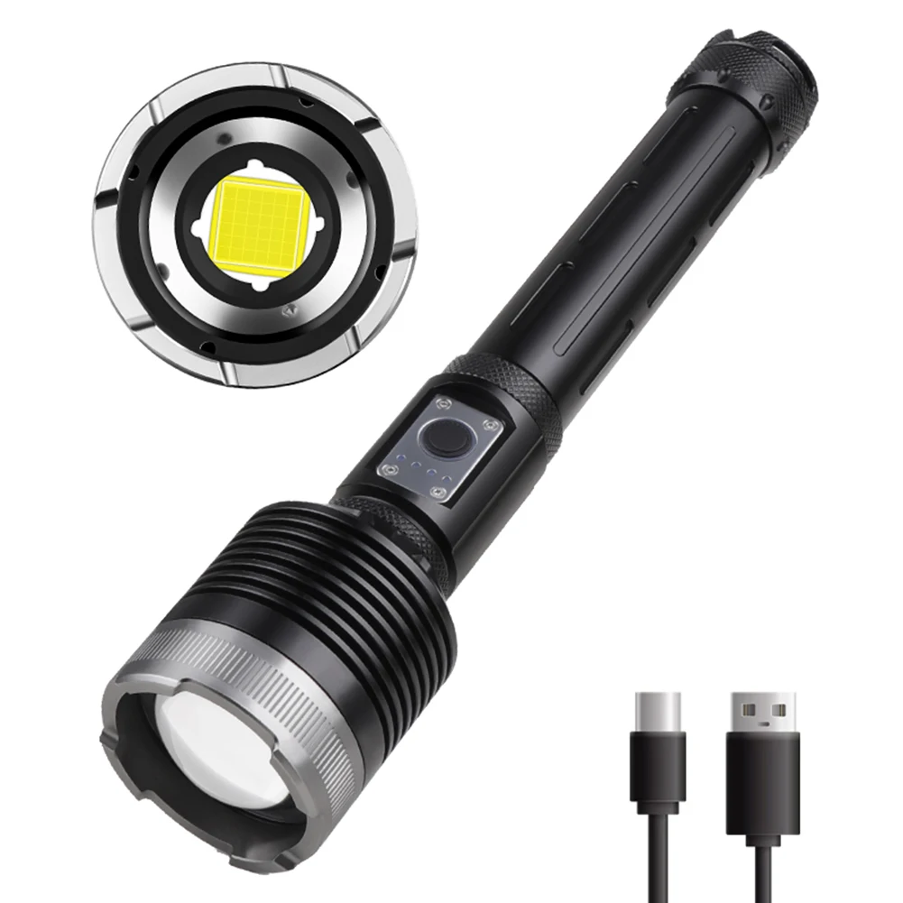 

Zoomable XHP360 LED Flash Camping Lights Multifunctional Telescopic Zoom Waterproof 3 Mode Flashlight for Outdoor