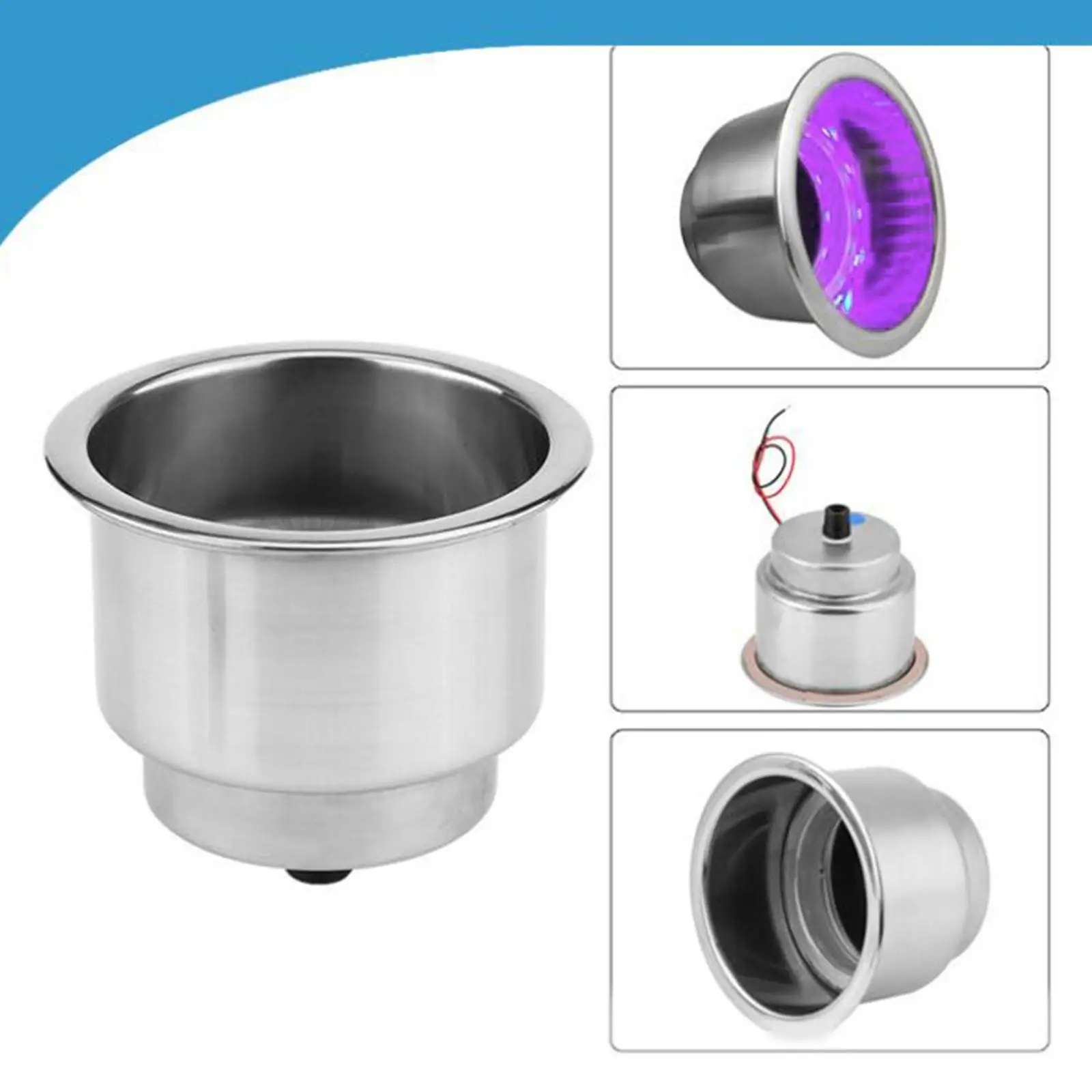 Подстаканник из нержавеющей стали для интерьера 3 Вт с 14 светодиодными лампами