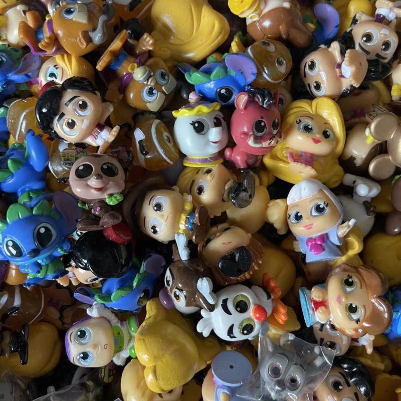 

Disney Princess Elsa Anna Mickey Mouse Rapunzel Woody Olaf Mini-Size Doll Gifts Toy Model Anime Figures Collect Ornaments