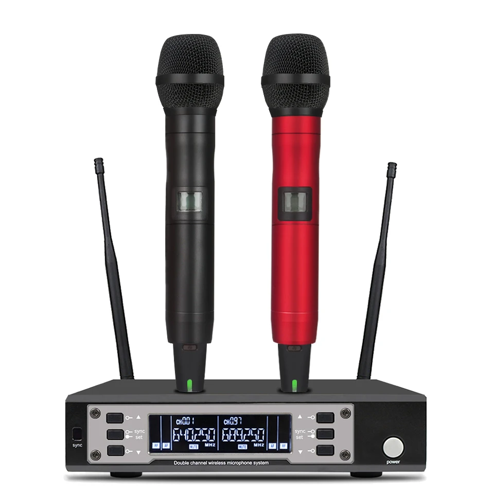 SOMLIMI EW135G4 UHF двухканальный ручной профессиональный беспроводной микрофон для