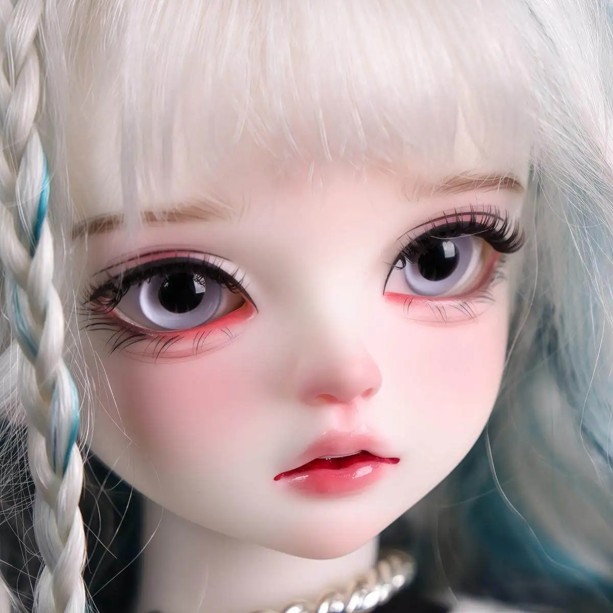 Фото Стеклянные глаза для BJD, фиолетово-серые, 6-точечные, для кукол OB, можно использовать с маленьким ирисом, глазные яблоки 1/4, фиолетовые 05 №2