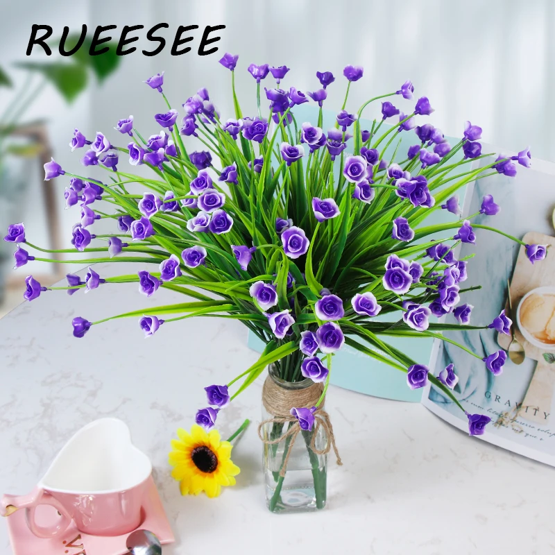 

Artificial Flowers Roses Plastic Wedding Flower Bouquets Christmas Home Party Garden Decorations Valentine's Day Gifts
