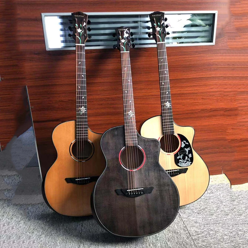 

Items Lead 6 String Electric Guitar Kit Instrument 41 Inch Classical Guitar Folk Spruce Travel High Quality Guitare Music HX50JT