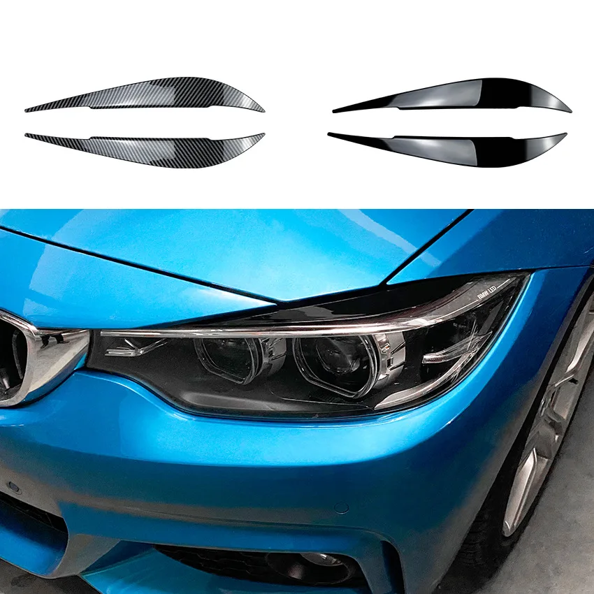 

for BMW 4 Series F32 F33 F36 2014-2020 2x Front Headlight Eyelid Eyebrow Trim