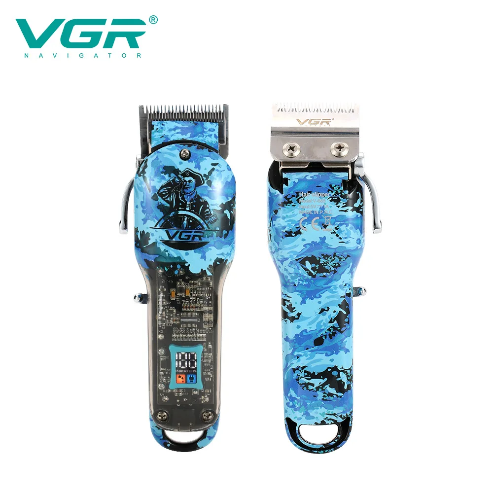 

Триммер для волос VGR v685, Профессиональная Парикмахерская Машинка для стрижки волос, триммер для волос с белой гравировкой и светодиодной пр...