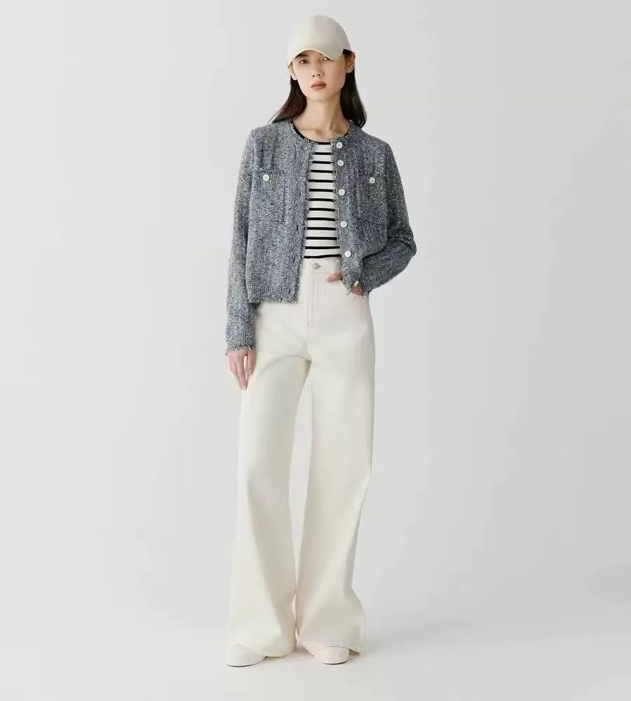 Рисунок 6 - Женский твидовый вязаный кардиган для офиса