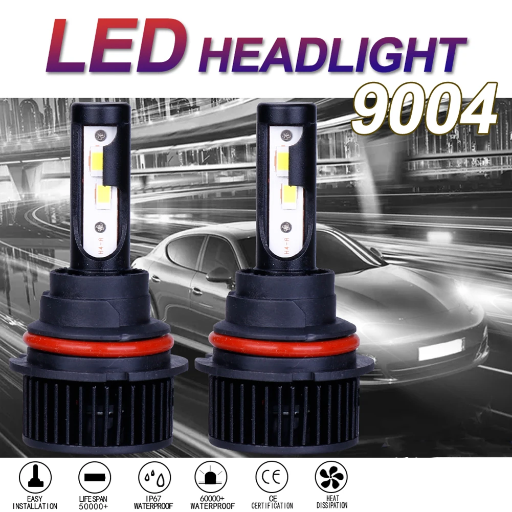 

Auto Light Car Led Headlight Bulb 28w 6000k 7500lm F9 H4 H7 H11 H13 9004 9005 9006 Decoding Headlamps Modified Accessories