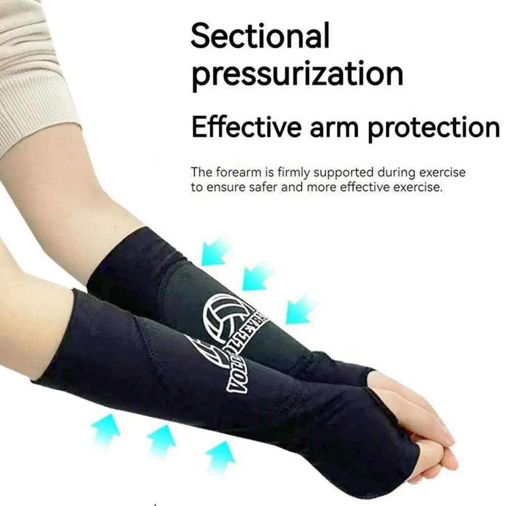 

1pairvolleyball Arm Sleeves Sports Wristbands Forearm Protect Hand Wraps Support Band Compression Sleeve Wrist Guard Sweat Q8c1