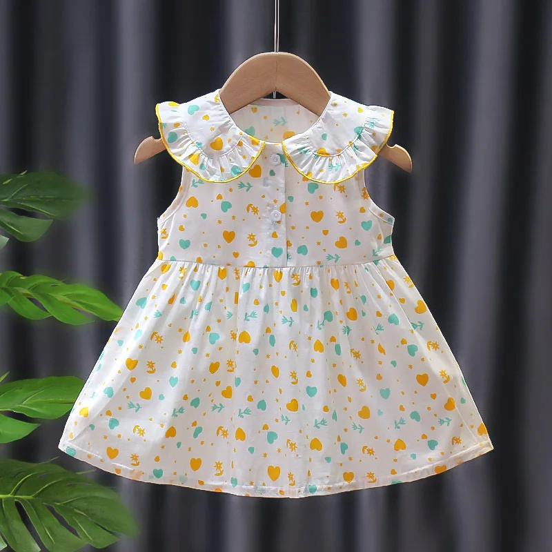 

Girls sleeveless floral dress korean baby clothes flower girl dresses