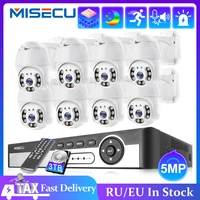 misecu 8ch 5mp cctv security cameras system home video surveillance kit ptz outdoor ip camera humanoid detection 4k poe nvr set