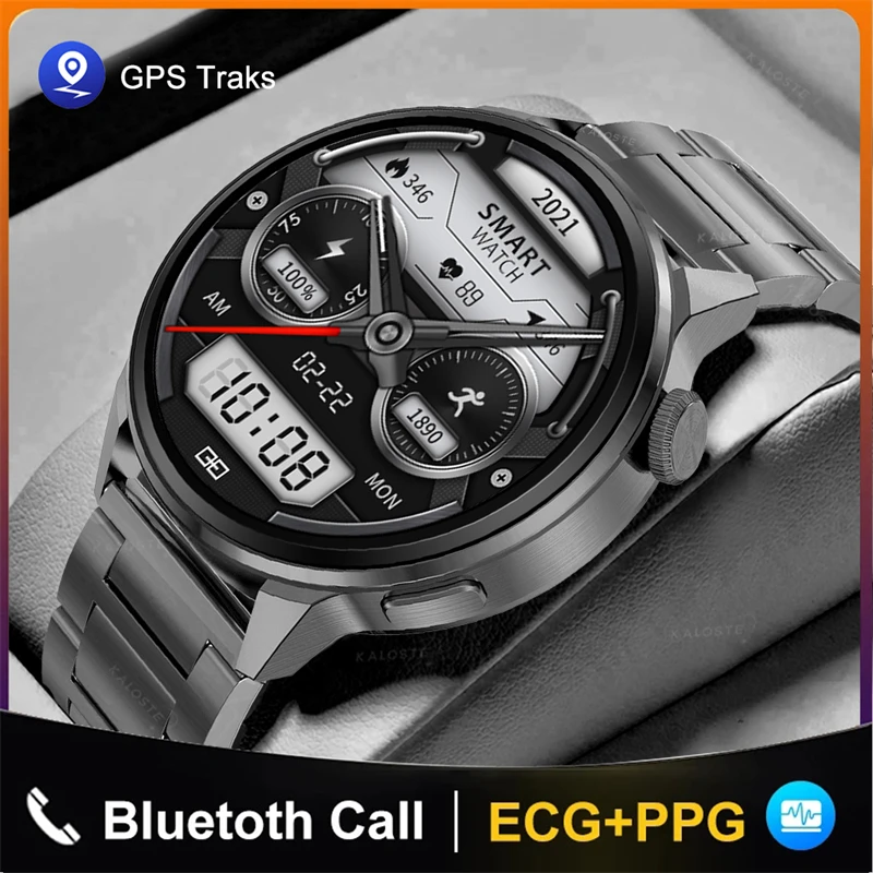 

New 390*390 HD Screen NFC Smart Watch Men Bluetooth Call Sport GPS Track Watch Custom Dial Heart Rate ECG PPG Smartwatch For Men