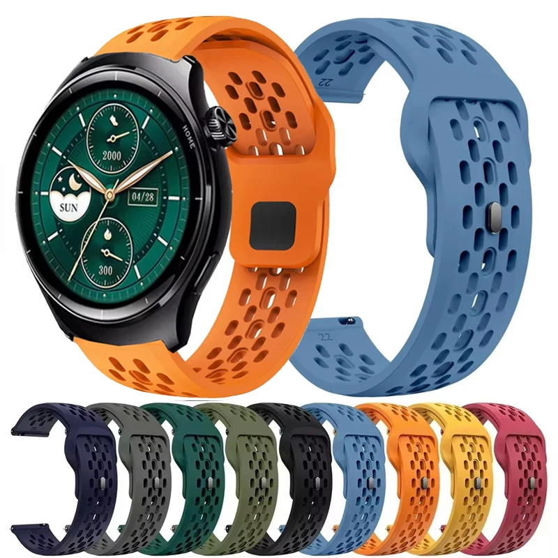 Фото ﻿ 22-мм спортивный силиконовый ремешок для умных часов Mibro Watch Lite 3 Pro/Lite 2, ремешок для Mibro Watch GT/GS Active2/GS Pro2/A3 A2 A1 №1