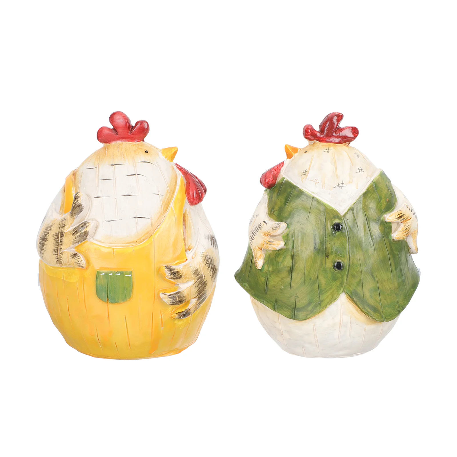 

1 Pair of Adorable Desktop Ornaments Simulation Chick Figurine for Home Office