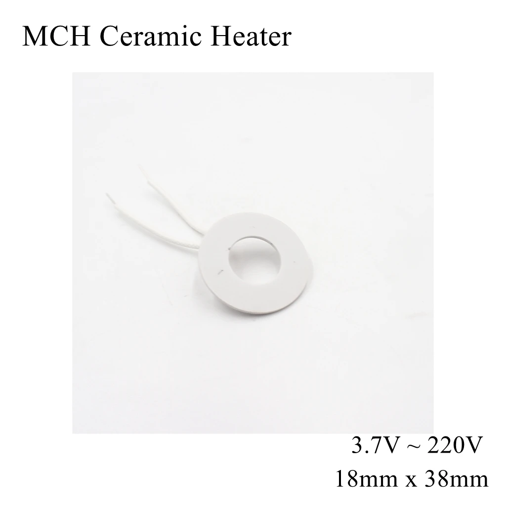 

Concentric Circles 18mm x 38mm 5V 12V 24V MCH High Temperature Ceramic Heater Round Alumina Electric Heating Element HTCC Metal