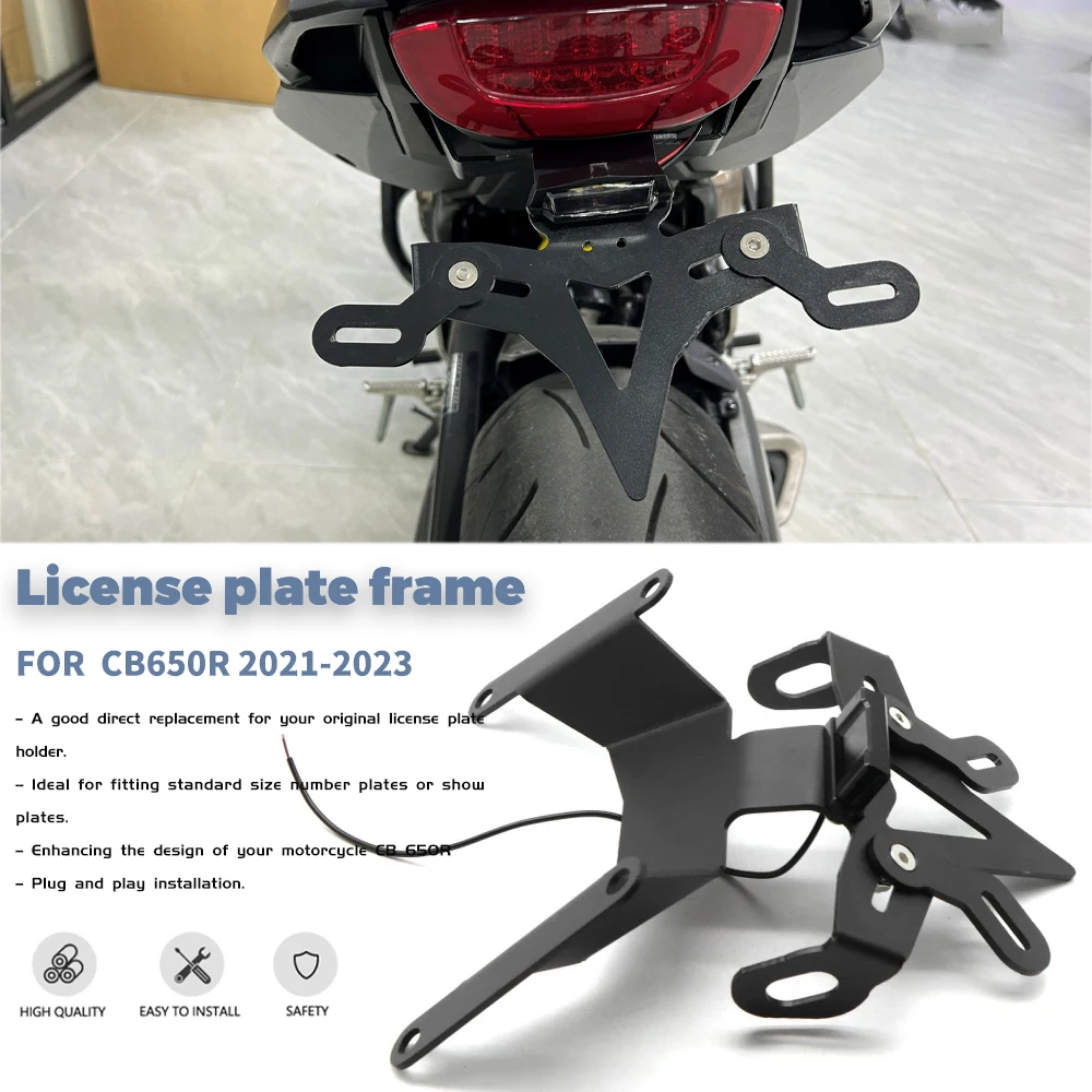 

MKLIGHTECH For HONDA CB650R CB 650R 2021 2022 2023 Motorcycle License Plate Holder Fender Eliminator Registration Bracket