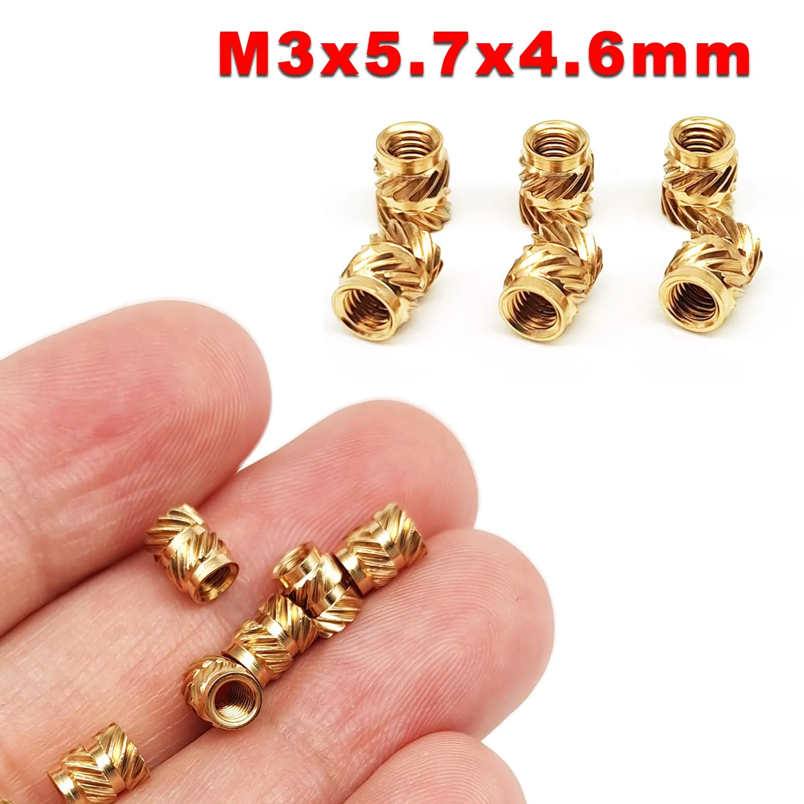 Михасту М3x5.7x4.6 латунные вставки для 3D-печати 50 шт | AliExpress