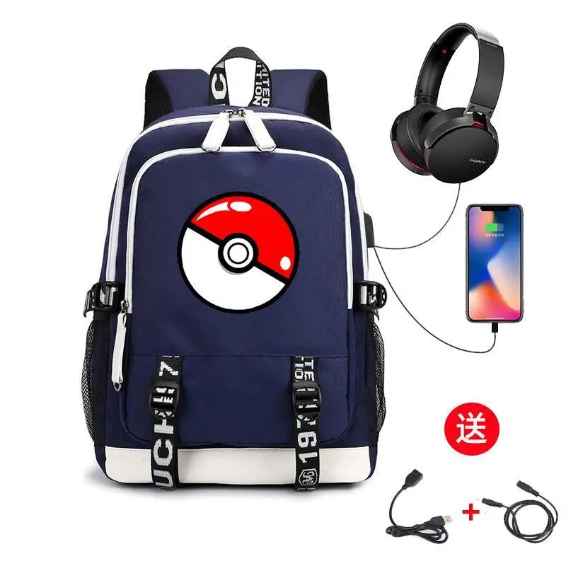 

Pokémon Pokemon Series Anime School Bag Pikachu Surrounding Large Capacity Backpack Backpack