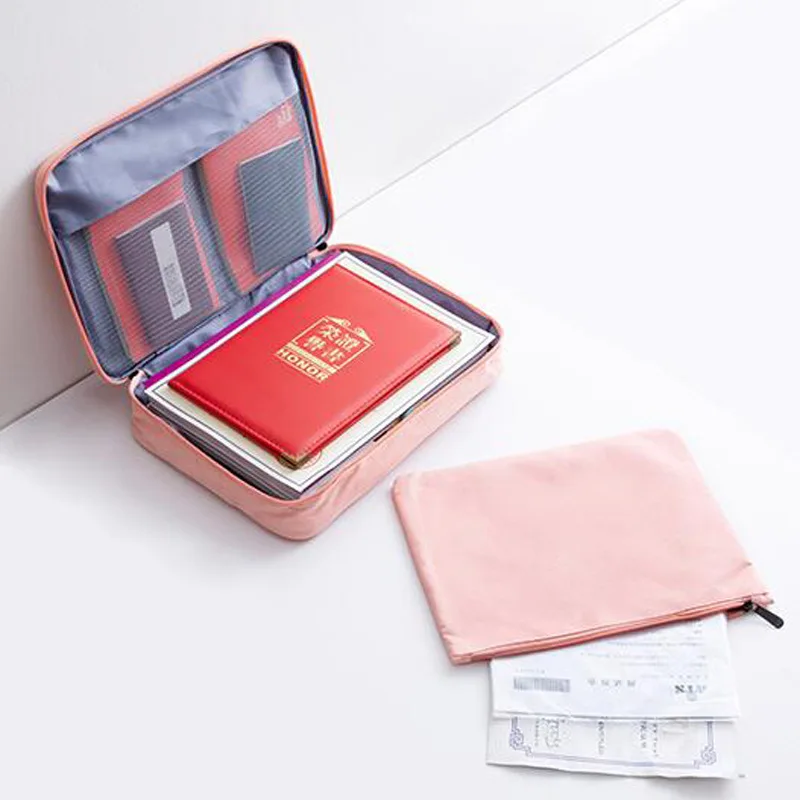

Document Ticket Bag Large Capacity Storage Bag Certificates Files Organizer Case for Home Travel Passport Briefcase Organizer