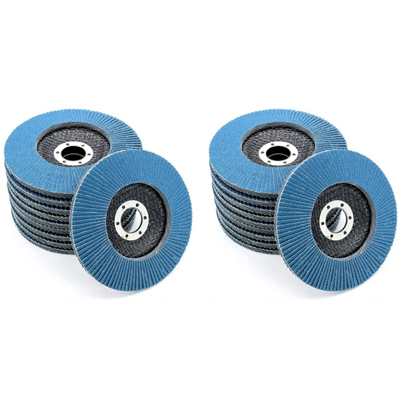 

20Pcs Flap Discs Fan Discs Sanding Sheets Abrasive Flap Discs Grit 40 Flap Abrasive Mop Discs For Angle Grinder (115Mm)