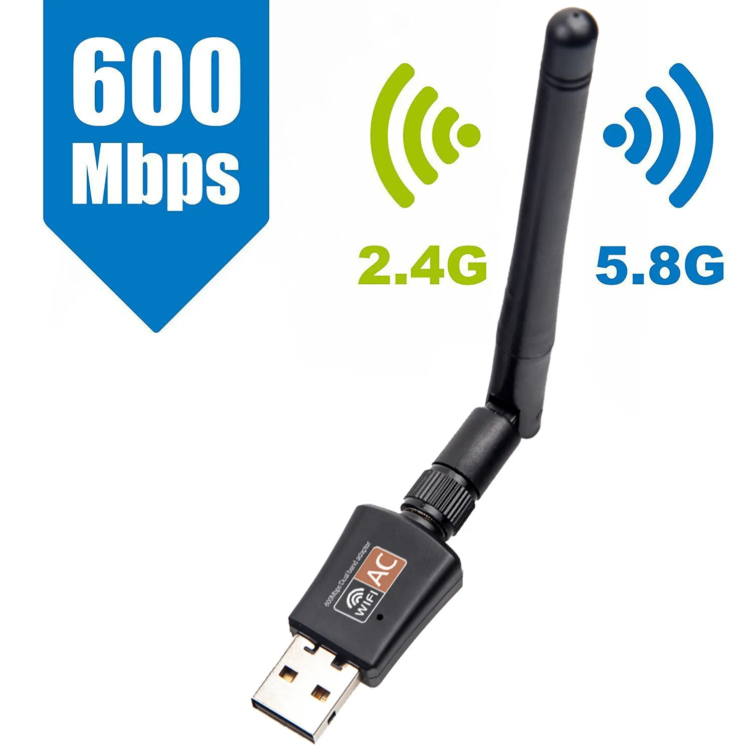 Фото Мини USB WiFi адаптер 600 Мбит/с двухдиапазонный 2 4 ГГц/5 ГГц 802.11ac Dongle Беспроводная Мини USB WiFi адаптер 600 Мбит/с двухдиапазонный 2 4 ГГц/5 ГГц 802.11ac Dongle Беспроводная