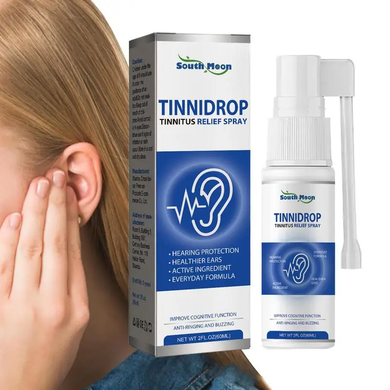 

Ears Tinnitus Relief Liquid Protect Hearing Loss Cure Acute Otitis Deafness Anti Itching Cleansing Earwax Tinnitus Spray 60ml