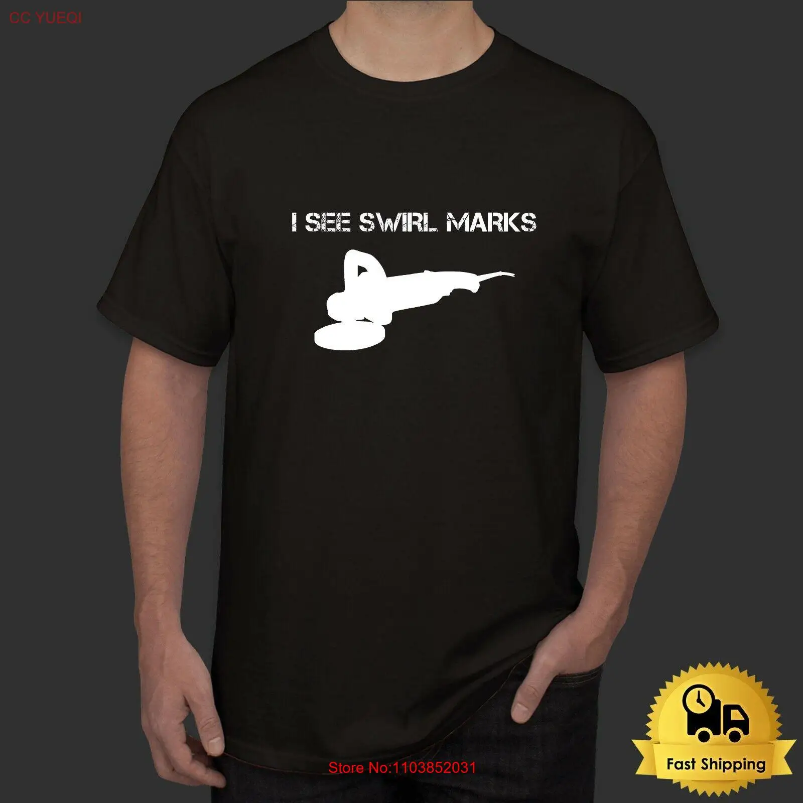 Забавная Мужская футболка с детализацией автомобиля Размеры S - 5XL