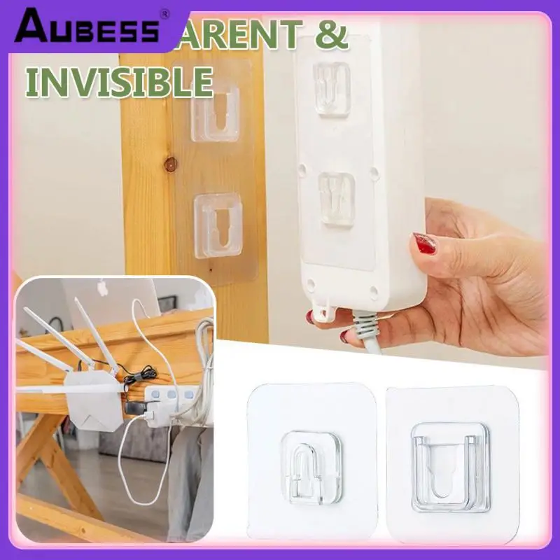 

1/5/10/50 Pairs Double Sided Adhesive Wall Hooks Wall Hanger Transparent Suction Cup Sucker Hook Double-Sided Multi-Purpose Hook