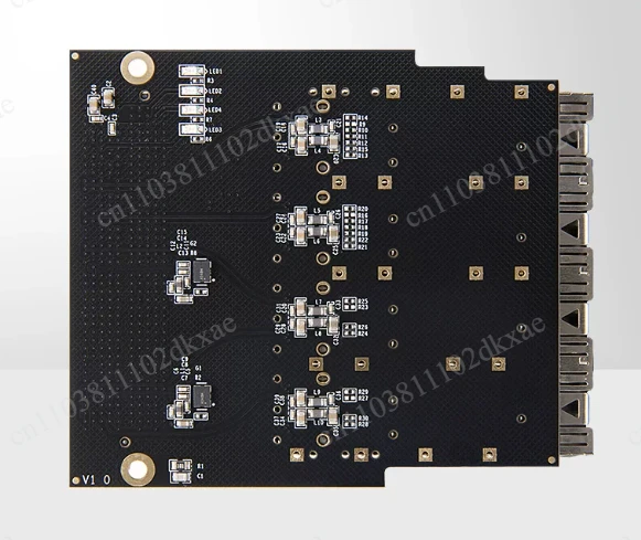Фото Плата разработки FPGA с 4-мя каналами модуля интерфейса SFP, подсистемная плата HPC FMC FH1223 №1