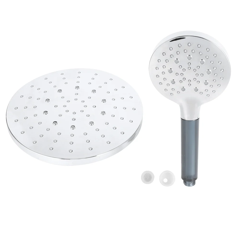 

G1/2in Thread Rain Top Shower Sprayer Handheld Water‑Saving Shower Head Bathroom Accessories Set