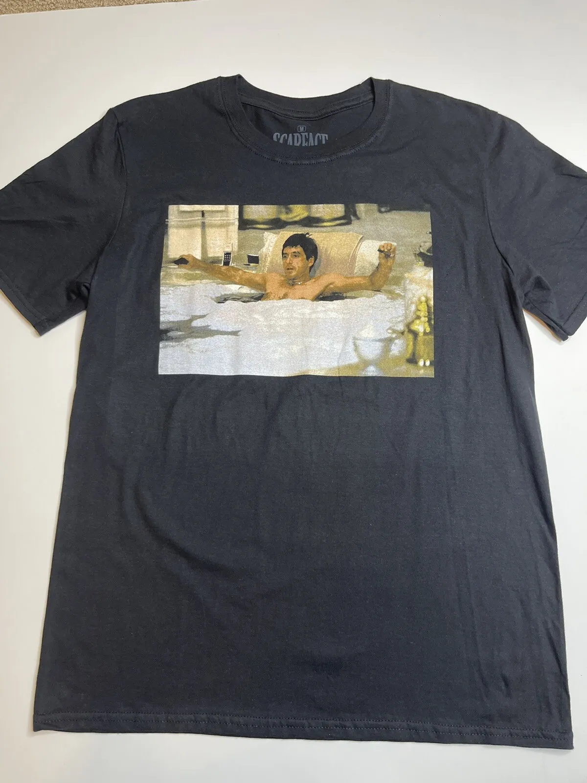 Фото Мужская футболка Scarface Tony Montana Bubble Bath Clean Gangster Cuban Mafia №1