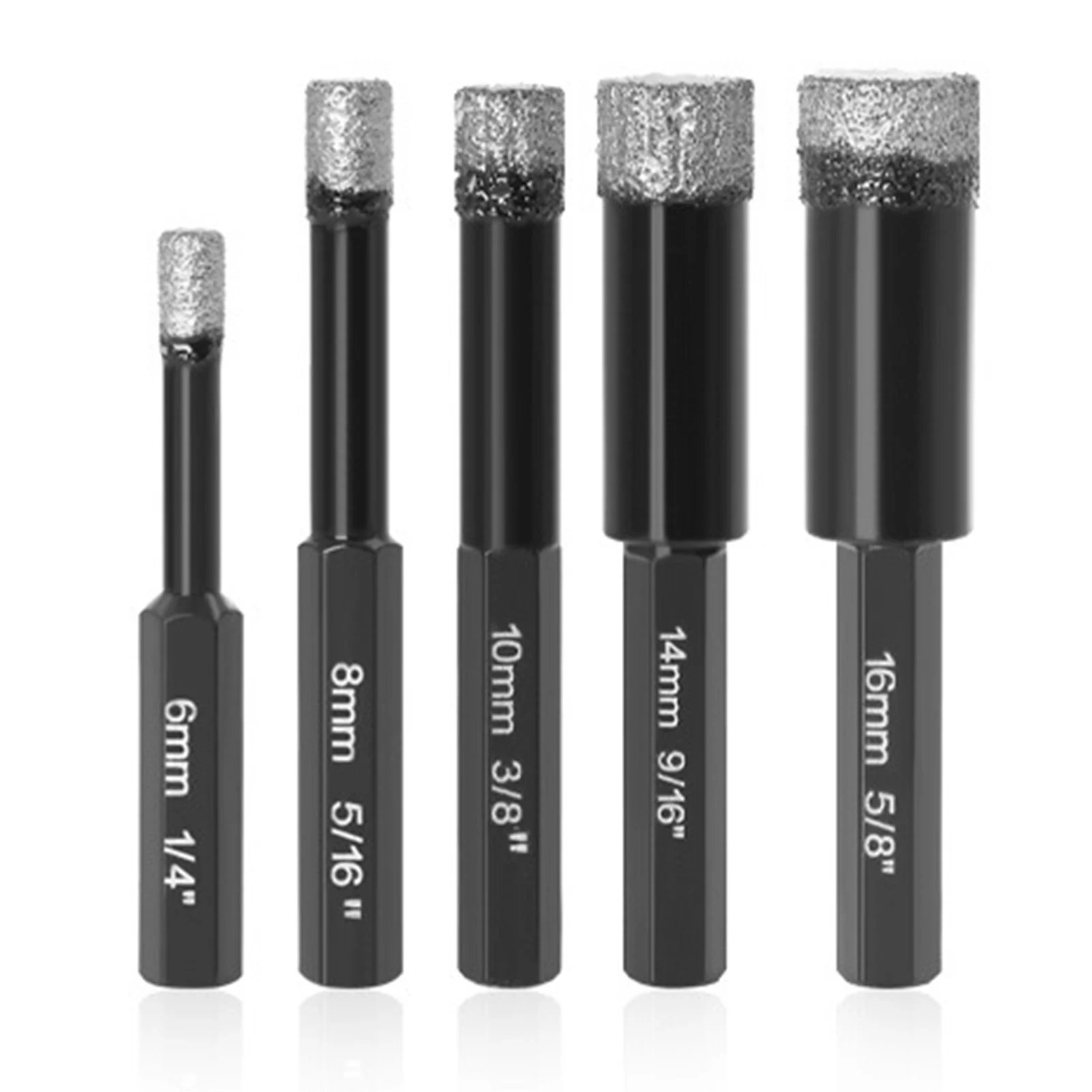 

6-16mm Hexagonal Shank Ceramic Tile Drill Bit Marble Granite Tile Hole Opener Diamond Drill Bit Vacuum Brazed Hole Saw Cutter