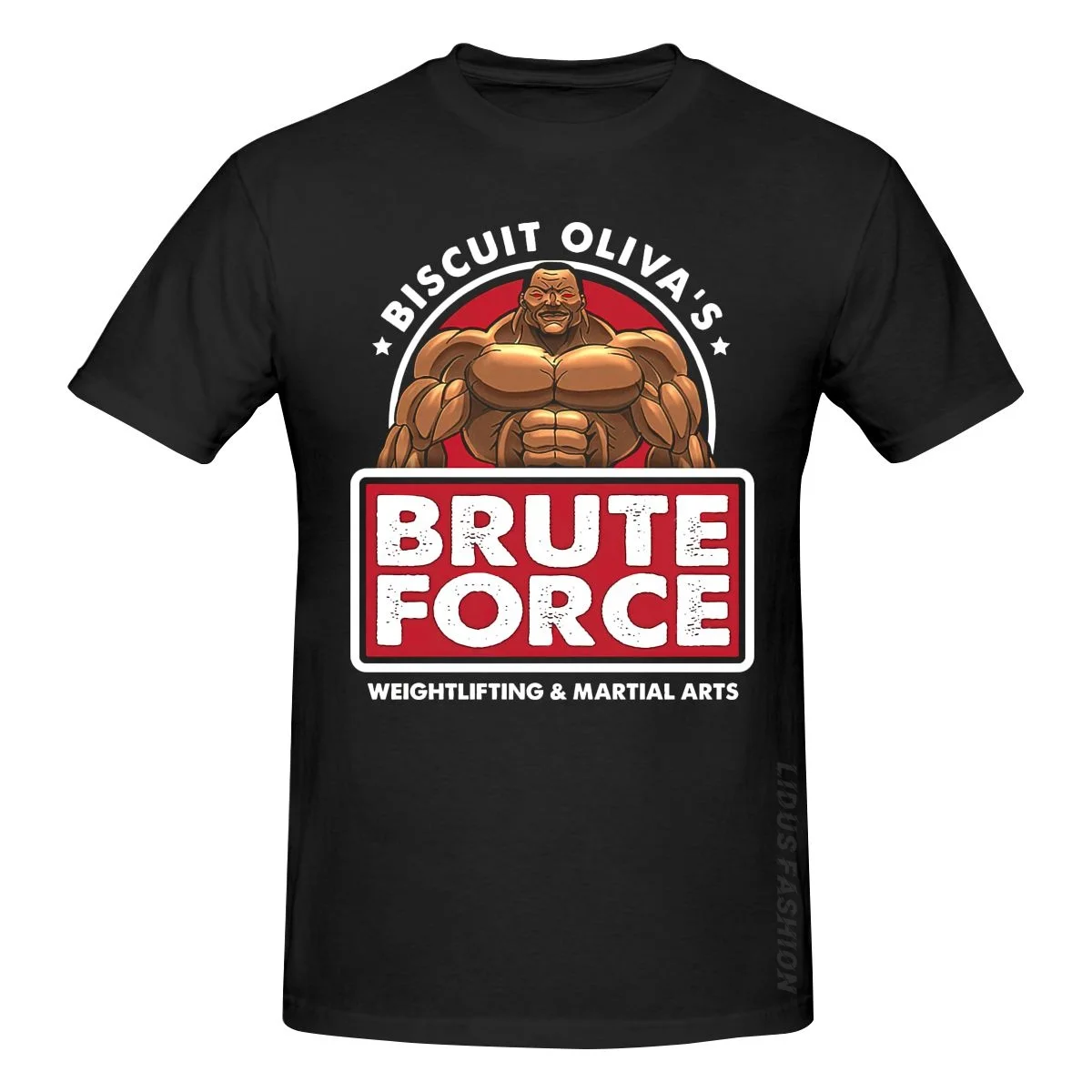 

Футболка унисекс с коротким рукавом и принтом печенья Oliva Brute Force Grappler Baki Hanma Yujiro Dou Манга