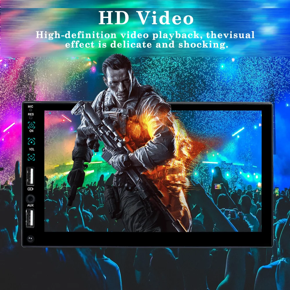 Универсальный Автомобильный мультимедийный плеер с сенсорным экраном 7 дюймов