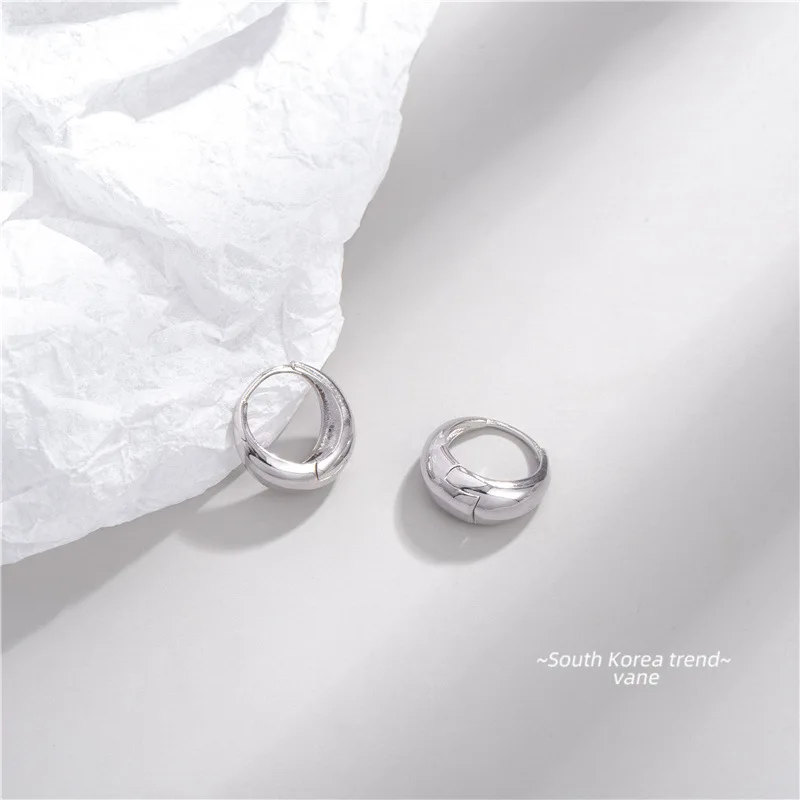 

New Trend S925 Sterling Silver Water-drop Shape Hoop Earrings Exquisite Fashion Earrings for Women Jewelry